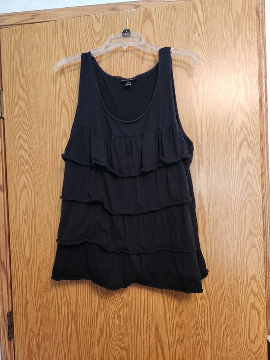 Fashion Bug Tops - Fashion Bug Black Ruffle Tier Tank Top